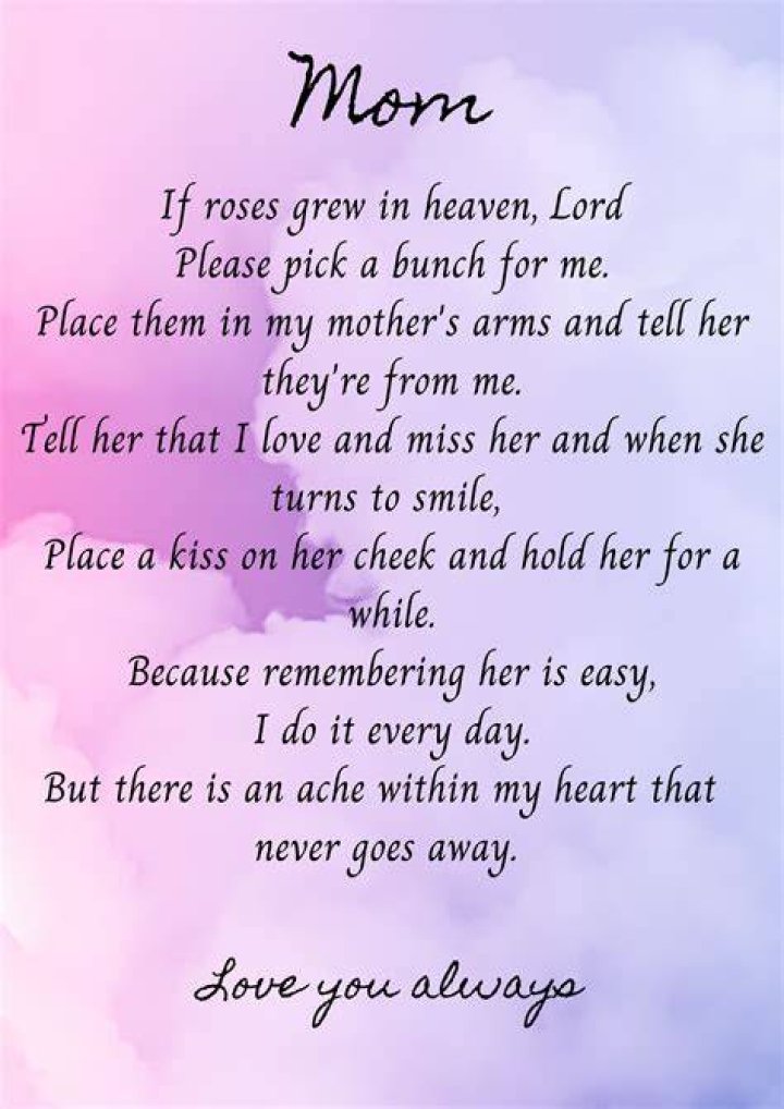 Mom in heaven Poems