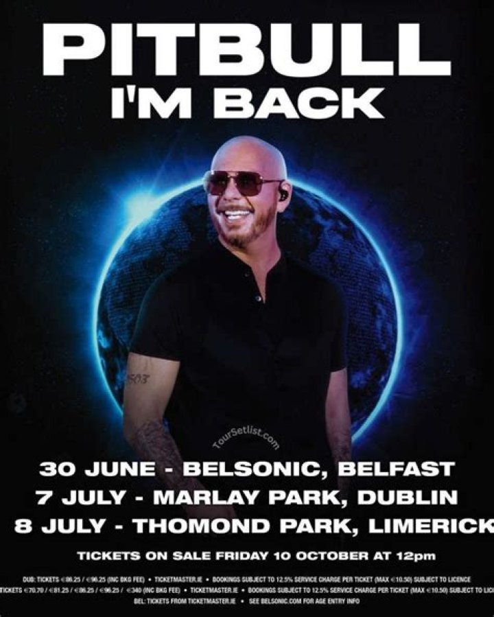 Pitbull Adds 2023 Tour Dates Ticket Presale Code & OnSale Info